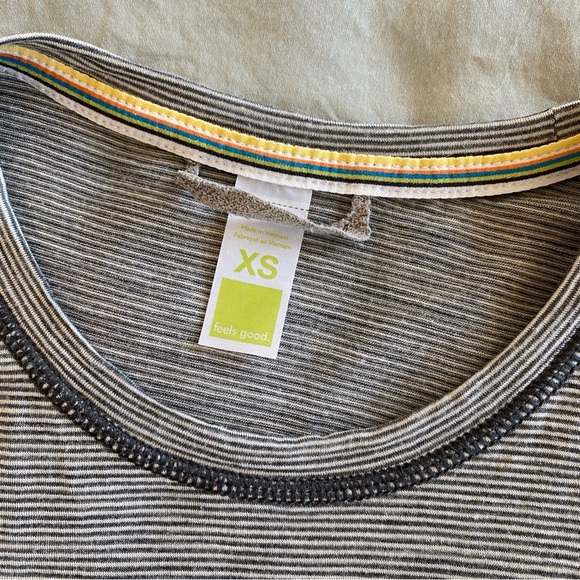 smartwool long sleeve top striped wool winter layer xs - Picture 5 of 7